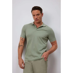 Regular Fit Polo Yaka Kısa Kollu Dokulu Waffle Tişört D7652AX25SP