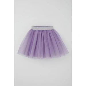 Kız Çocuk Tütü Etek Beli Sim Detaylı Lastikli 5-10 Yaş, Lila