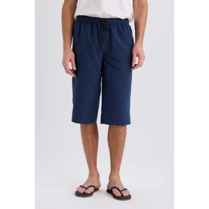 Long Fit File Astarlı Uzun Boy Kargo Cep Deniz Şortu E0905AX25HS