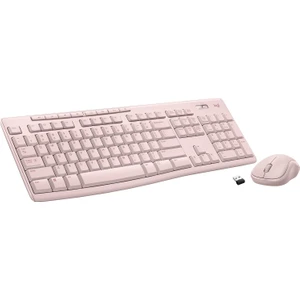 Logıtech MK270 Kablosuz USB Alıcılı İngilizce Q Klavye Mouse Seti, Gül Kurusu