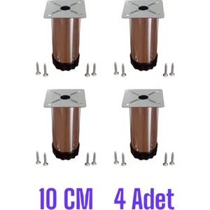 10 cm Krom Ayarlanabilir Kanepe, Koltuk, Baza, Mobilya Yükseltme Ayakları (4 Adet)