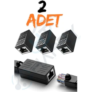 2 Adet RJ45 Dişi Dişi Cat5/cat6/7/8 Ethernet Lan Ağı Birleştirici Ara Aparatı