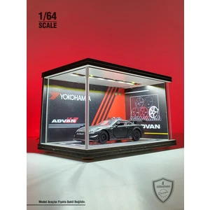 Advan Diecast LED Işıklı Akrilik Korumalı Stand/diorama 1:64 Ölçek