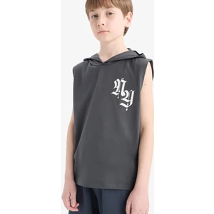 Erkek Çocuk Kapüşonlu Baskılı Atlet E4186A825HS