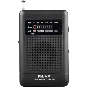 Pilli Siyah Renk Cep Tipi Analog 2 Band Fm/am Radyo-Pil ve Kulaklık Hediyeli