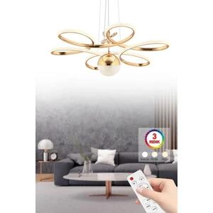 Istanbul Avize Papatya Gold 3 Renk Ledli Kumandalı Modern LED Avize