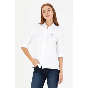 U.s. Polo Assn. Kadın Beyaz Gömlek Basic 50266361-VR013