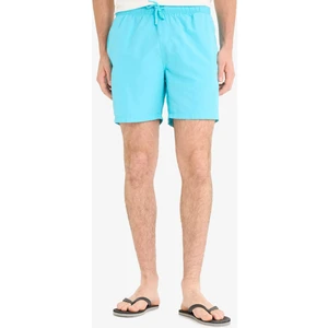 Regular Fit Kısa Boy Cepli File Astarlı Beli Bağcıklı Düz Hafif Kumaş Deniz Şortu E5133AXNS