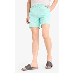Regular Fit Kısa Boy Cepli File Astarlı Beli Bağcıklı Düz Hafif Kumaş Deniz Şortu E5133AXNS