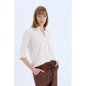 Regular Fit Basic Düz Uzun Kollu Gömlek M9407AZ25SP
