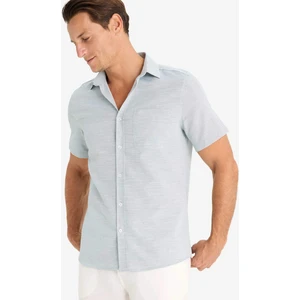 Modern Fit Yazlık Polo Yaka Basic Düz Kısa Kollu Gömlek E5077AX25SM