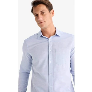 Modern Fit Polo Yaka Basic Düz Uzun Kollu Gömlek E5045AX25SM