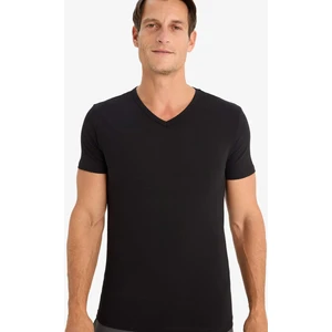 Slim Fit Dar Kesim V Yaka Basic Düz Üst L4884AZ25SP