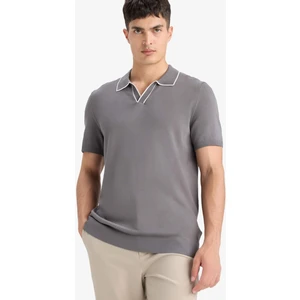 Modern Fit Polo Yaka Kısa Kollu Triko Tişört C4984AX25SM