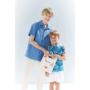 Erkek Çocuk Oversize Geniş Kalıp Polo Yaka Kısa Kollu Gömlek E5832A825HS