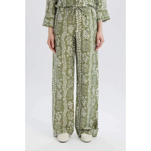 Rahat Palazzo Pantolon Wide Leg Geniş Bol Paça Desenli Yüksek Bel C4042AX25SP