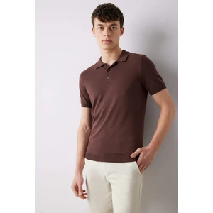 Standart Fit Polo Yaka Triko Kısa Kollu Tişört E3241AX25SP