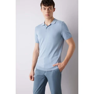 Standart Fit Polo Yaka Kısa Kollu Triko Tişört E3241AX25SP