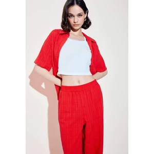 Oversize Basic Kırmızı Gömlek A9135AX25SM