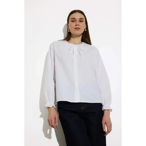 Regular Fit Poplin Uzun Kollu Gömlek Tunik E4355AX25SP