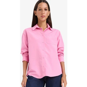 Oversize Geniş Kalıp Poplin Uzun Kollu Gömlek E7188AX25SP