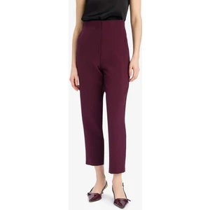 Carrot Fit Crop Klasik Kumaş Pantolon Fermuarlı Yüksek Bel Basic Düz Dar Paça C2466AX25SP