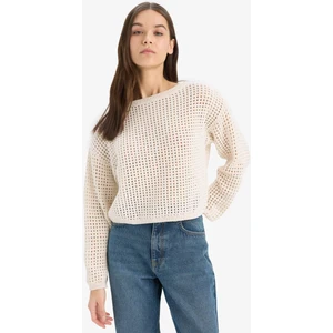 Regular Fit Bisiklet Yaka Kroşe Triko Kazak T4513AZ25SP