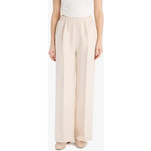 Wide Leg Tensel Kumaş Palazzo Pantolon Cepli Yüksek Bel Uzun Geniş Paça E8502AX25SM