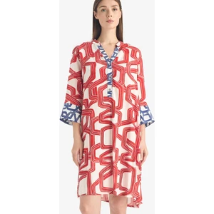 Regular Fit Desenli Plaj Elbisesi-Fall in Love D0452AX25SM