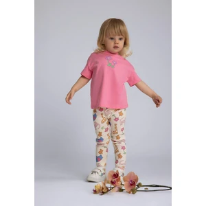 Kız Bebek Hayvan Desenli Fitilli Kaşkorse Pantolon E7947A525SM