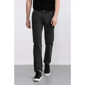 Relax Fit Rahat Kesim Düz Paça Kargo Cepli Jean Pantolon F2372AX25SP