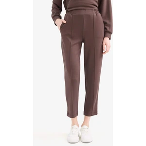 Regular Fit Beli Lastikli Cepli Basic Düz Pantolon E1954AX25SP