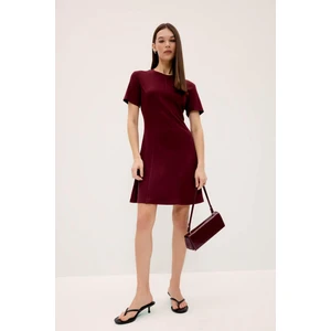 Bisiklet Yaka Basic Düz Kısa Kollu Mini Yazlık Elbise