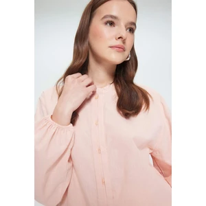 Regular Fit Flamlı Pamuk Uzun Kollu Gömlek Tunik E1759AX25SM