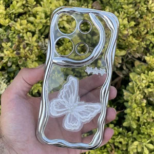 Xiaomi Redmi Note 13 Pro 4g Kılıf Gümüş Taşlı Darbe Önleyici Silikon Kapak