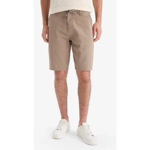 %100 Pamuk Regular Fit Düz Paça Gabardin Bermuda Şort C5397AX25SM