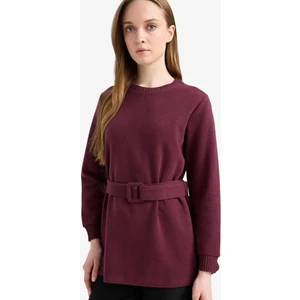 Regular Fit Bisiklet Yaka İçi Yumuşak Tüylü Selanik Kumaş Uzun Kollu Tunik F4156AX25SP