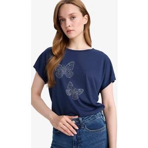 Regular Fit Bisiklet Yaka Baskılı Kısa Kollu Tişört F4835AX25SM