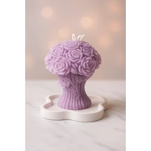 Larina Hediyelik Dekoratif Çiçek Buketi Mum El Yapımı Masa Üstü Hediyelik Renkli Aksesuar

