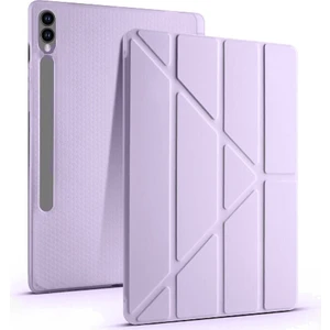 Samsung Galaxy Tab S10 Fe Plus 13.1 Inc 2025 Yatay ve Dikey Standlı Antişok Köşe Korumalı Kalemlikli Origami Slikon Kılıf Sm- X620