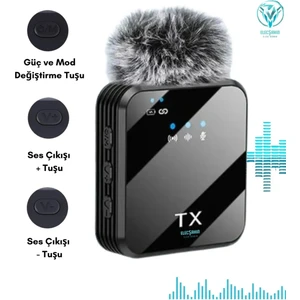 2’Li Kablosuz Yaka Mikrofonu