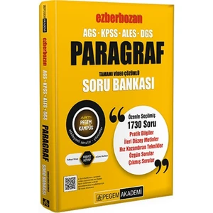 Pegem Yayınları Kpss Ales Dgs Ezberbozan Paragraf Soru Bankası