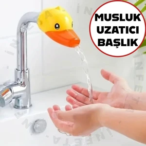 Çocuklar Için Ördek Musluk Uzatma Başlığı -Ördek Musluk Ucu Lavabo Musluğu