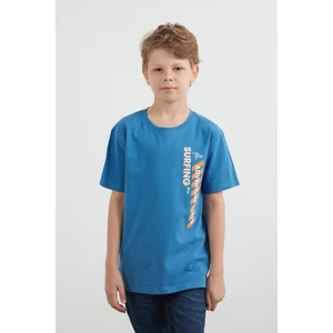 %100 Pamuk Adventure Yazı Baskılı Erkek Çocuk Tişört