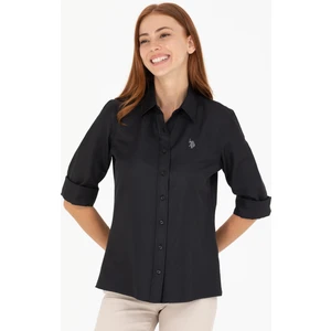 U.S. Polo Assn. Kadın Siyah Gömlek Basic 50266361-VR046