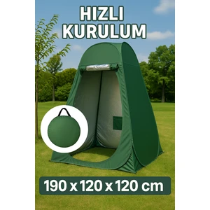 Kamp Duş ve Soyunma Çadırı – 190X120X120 cm | Kaliteli Su Geçirmez Kumaş, Görünmez Iç Yapı, Taşınabilir Mahremiyet Kabini – Hızlı Kurulum