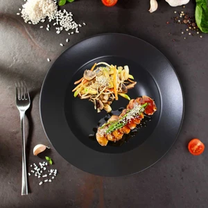 Delta Makarna Tabağı - 26 Cm - Siyah