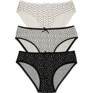 3 Lü Desenli Slip Külot