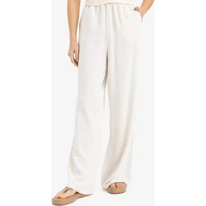 Keten Karışımlı Palazzo Pantolon Wide Leg Geniş Bol Paça Üç Cepli Normal Bel Basic Düz Standart Boy C4545AX25SP