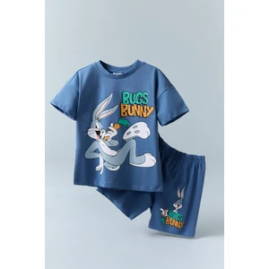 Erkek Bebek Looney Tunes 2'li Takım Kısa Kollu Tişört Şort E7693A525SM